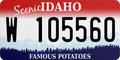 ID license plate W105560