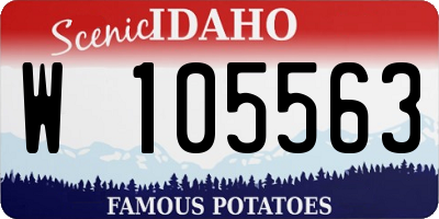 ID license plate W105563