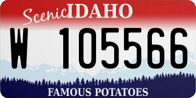 ID license plate W105566