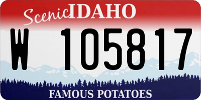 ID license plate W105817