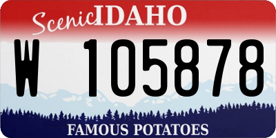 ID license plate W105878