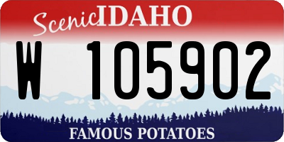 ID license plate W105902