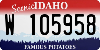 ID license plate W105958