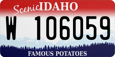 ID license plate W106059