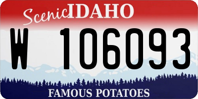 ID license plate W106093