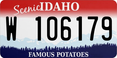 ID license plate W106179