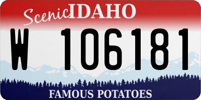 ID license plate W106181