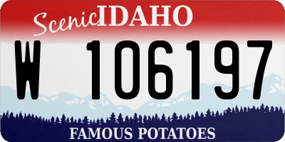 ID license plate W106197