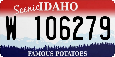 ID license plate W106279