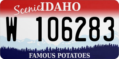 ID license plate W106283