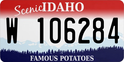 ID license plate W106284