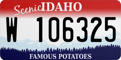 ID license plate W106325