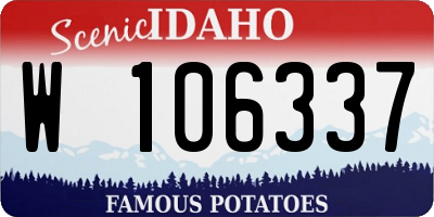 ID license plate W106337