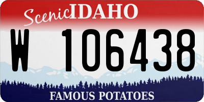 ID license plate W106438