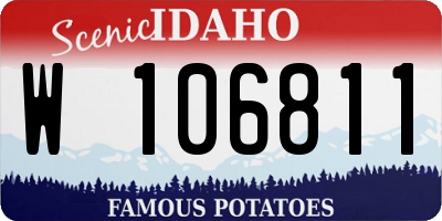 ID license plate W106811