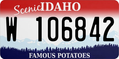ID license plate W106842