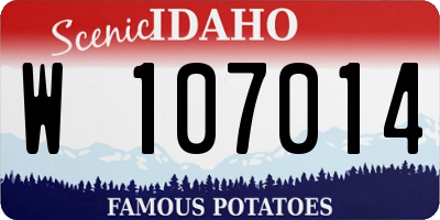 ID license plate W107014