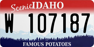ID license plate W107187