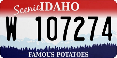 ID license plate W107274