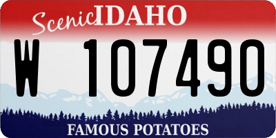 ID license plate W107490