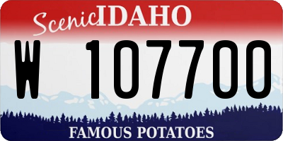 ID license plate W107700