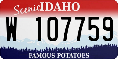 ID license plate W107759