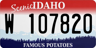 ID license plate W107820