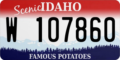 ID license plate W107860