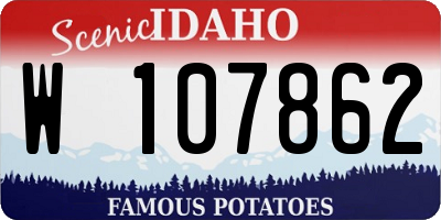 ID license plate W107862