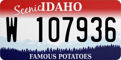 ID license plate W107936