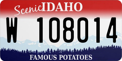 ID license plate W108014