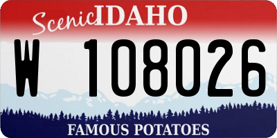 ID license plate W108026
