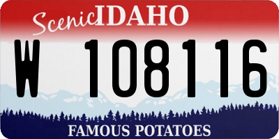 ID license plate W108116