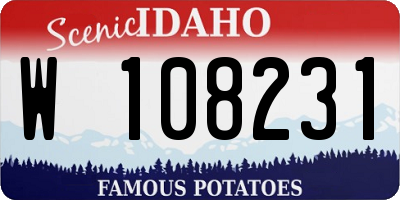 ID license plate W108231