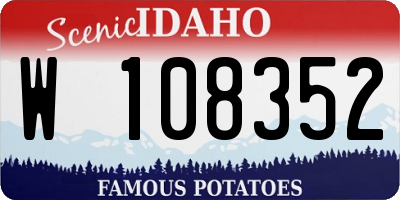 ID license plate W108352