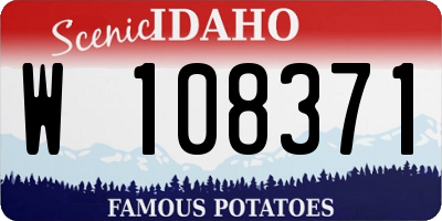 ID license plate W108371