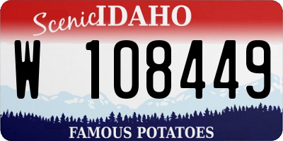 ID license plate W108449