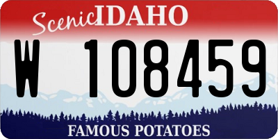 ID license plate W108459
