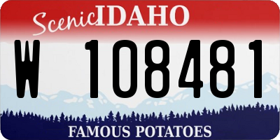 ID license plate W108481