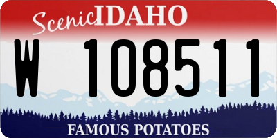 ID license plate W108511
