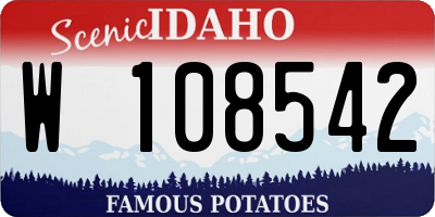 ID license plate W108542