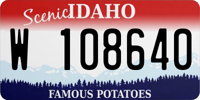ID license plate W108640