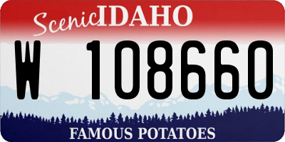 ID license plate W108660