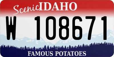 ID license plate W108671