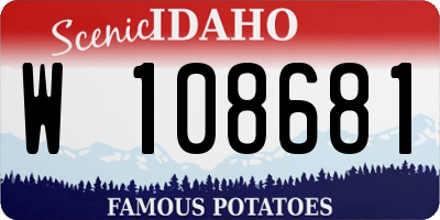 ID license plate W108681