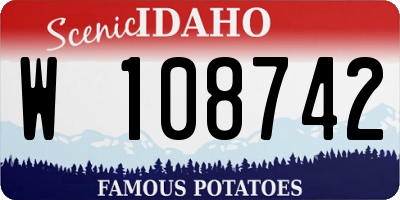 ID license plate W108742