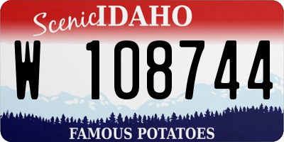 ID license plate W108744