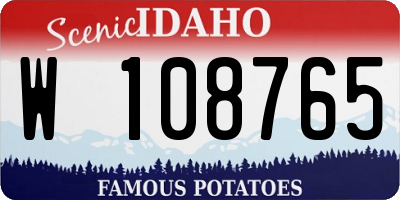ID license plate W108765