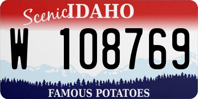 ID license plate W108769