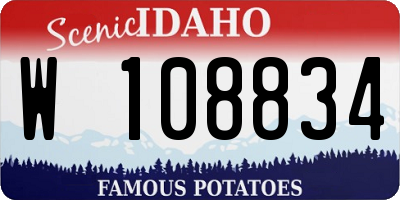 ID license plate W108834